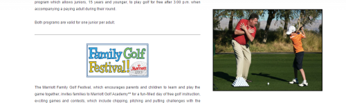Marriott Golf Family Golf Festival